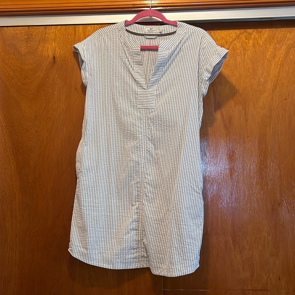 Vineyard Vines Gray Stripe Harbor Dress
